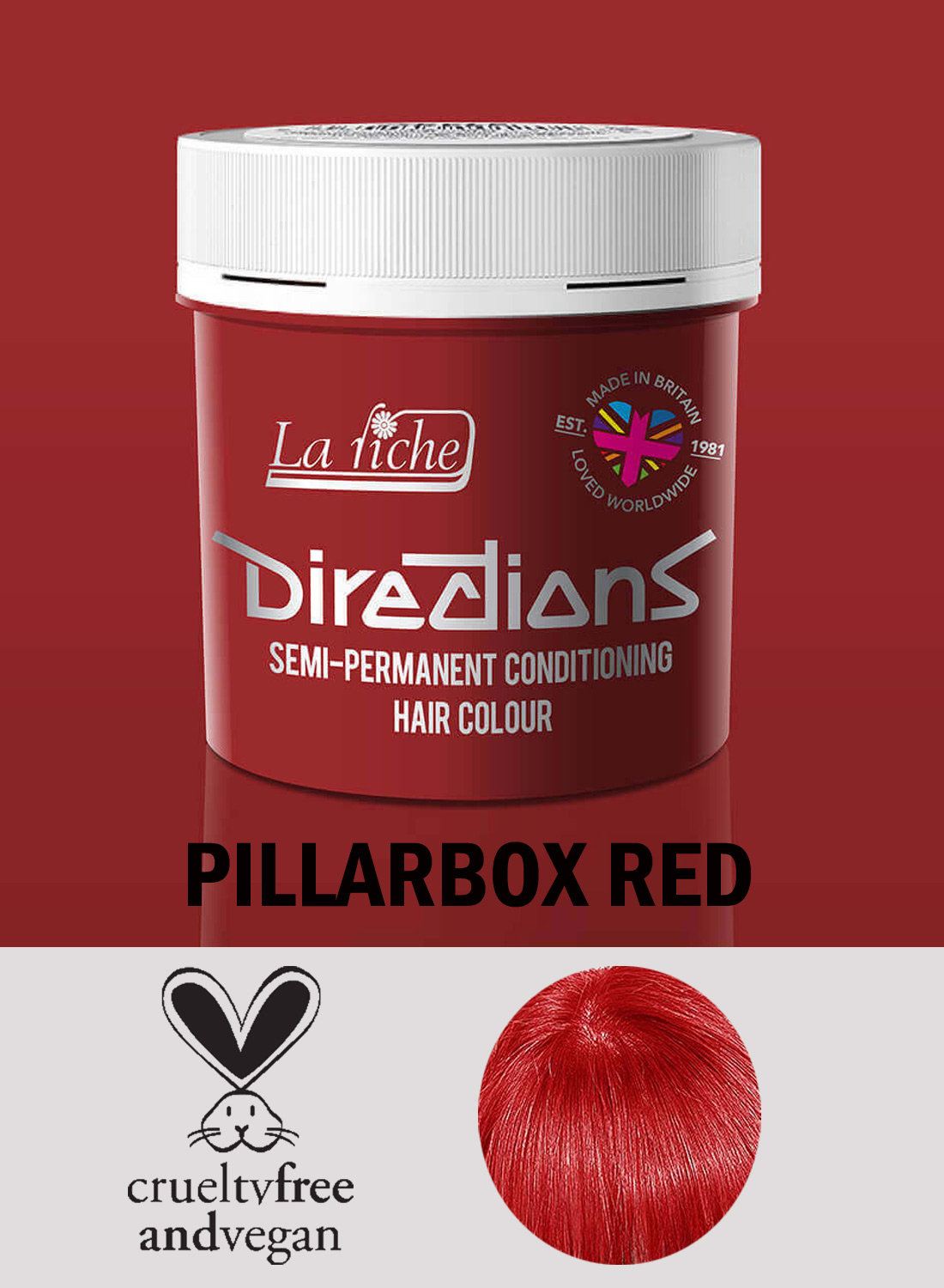 Directions pillarbox red