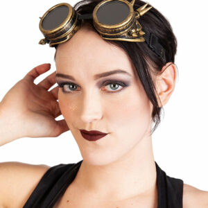 Sp Goggles Rivet Brass Black Lens