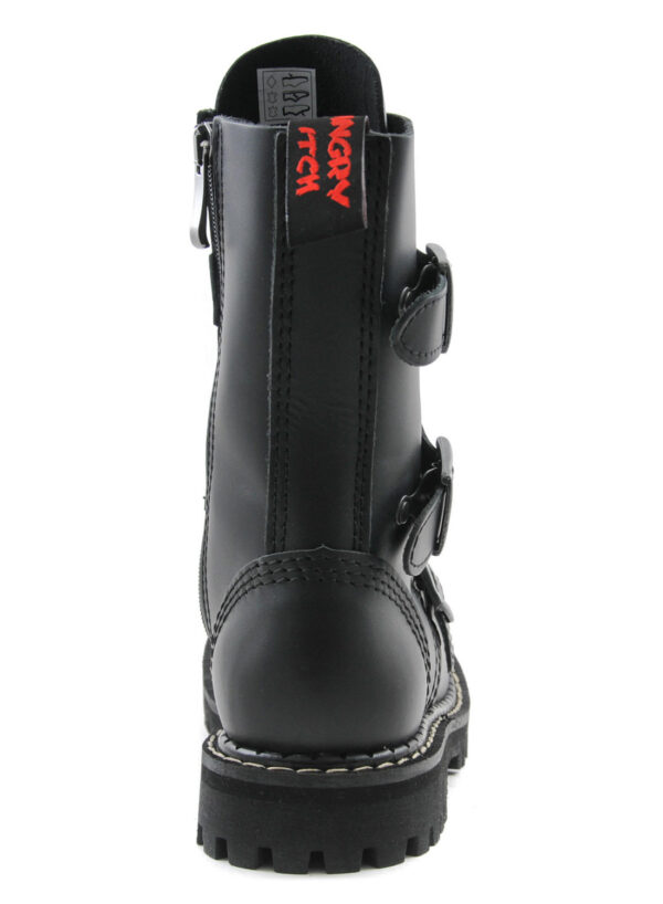 Angry Itch10 Eye Steel Toe With 3 Buckles Boots