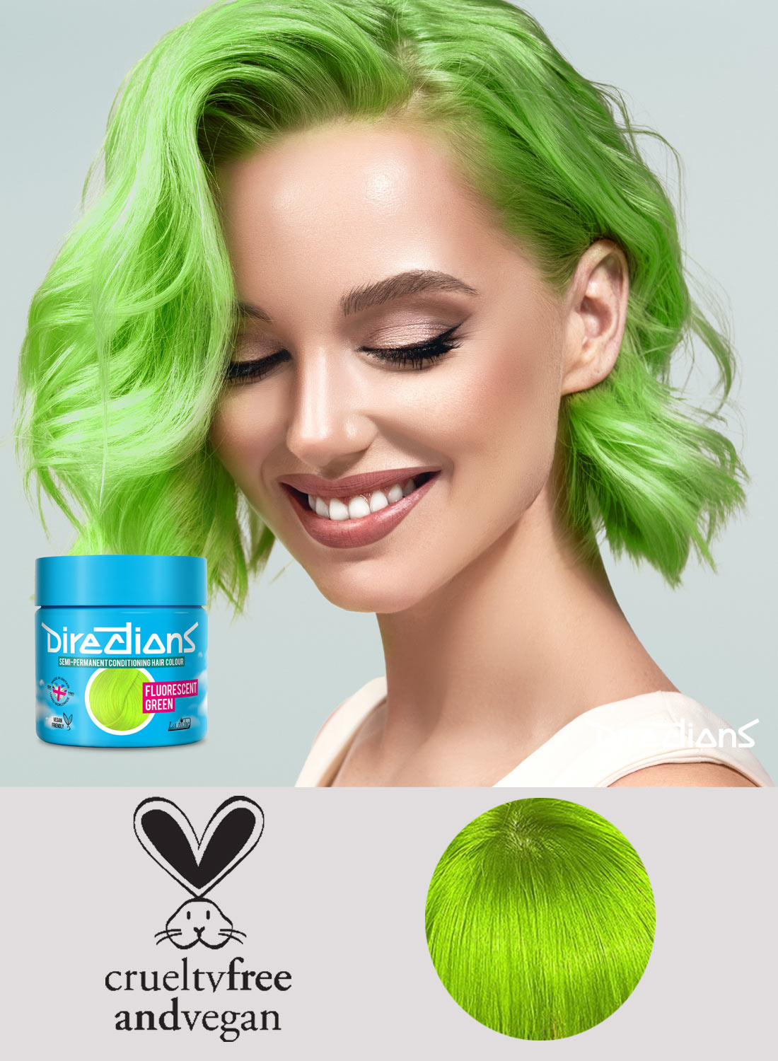 Directions Hair Colour Fluorescent Green