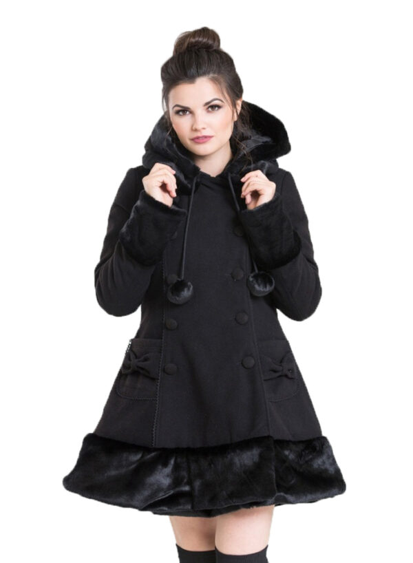 Hell Bunny Sera Jane Coat Black