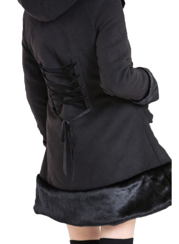 Hell Bunny Sera Jane Coat Black