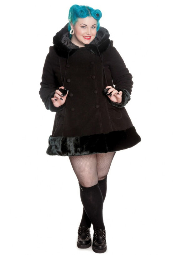 Hell Bunny Sera Jane Coat Plus Size Black