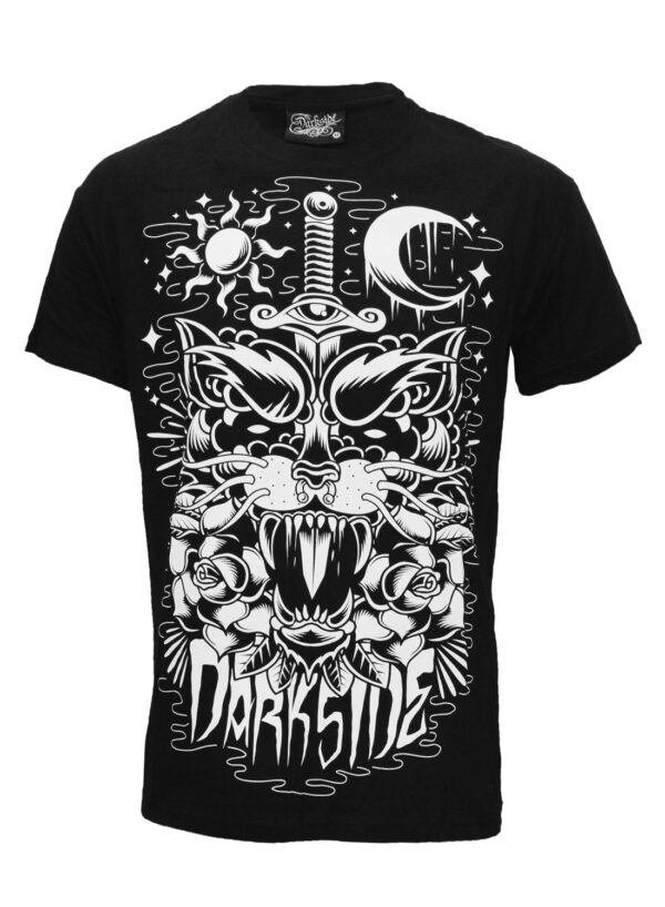 Darkside Panther Tattoo T-shirt Black