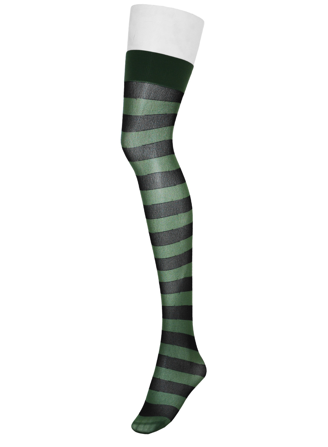 Ok Stripe Socks Black/Forest Green