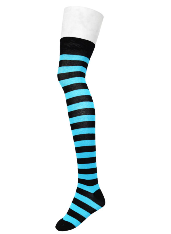 Ok Stripe Socks Black/Neon Turquois