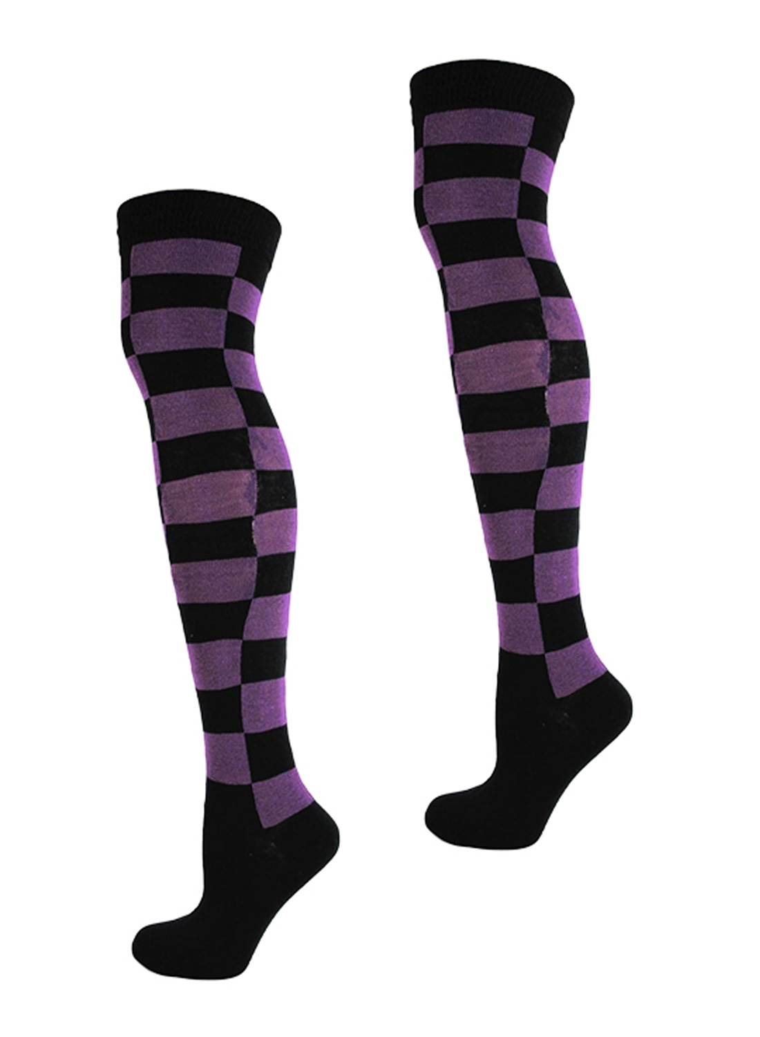 Ok checkered Socks Black/Purple