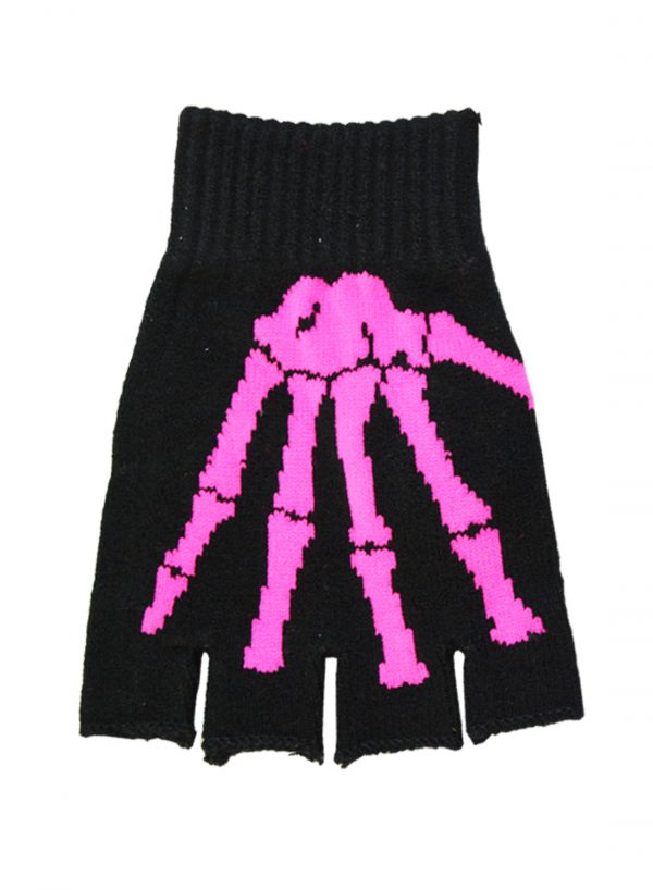 BGS Fingerless Gloves Black/Pink
