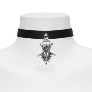 Evil Inside Leather Choker