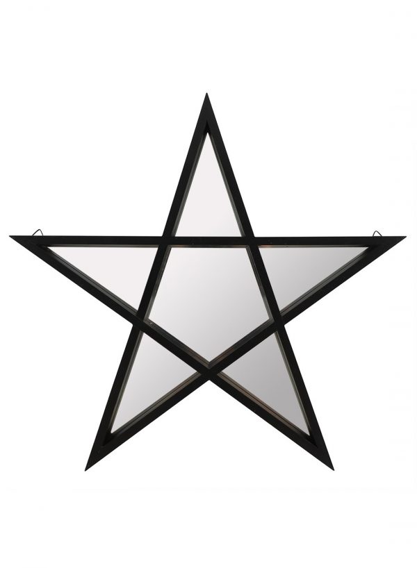 Black pentagram mirror shelf