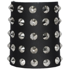 5 Row Con studs Leather Wristband