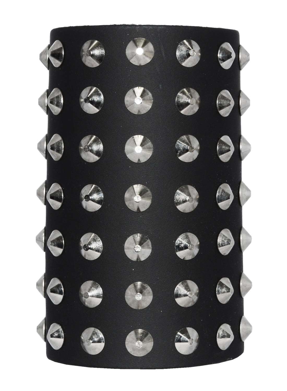 7 Row Con studs Leather Wristband