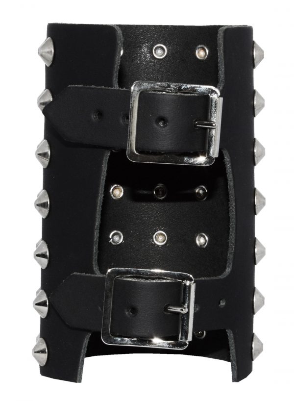 7 Row Con studs Leather Wristband