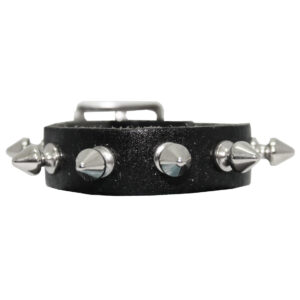 1 Row Spike studs Leather Wristband