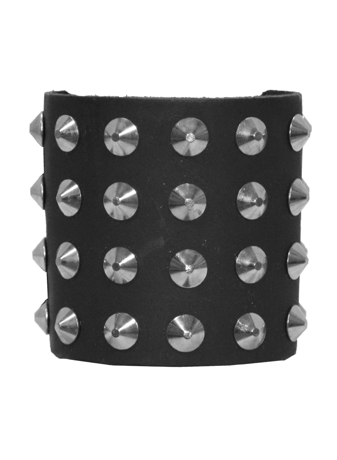4 Row Con studs Leather Wristband