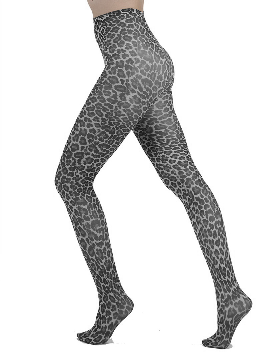 Leopard Printed Tights White