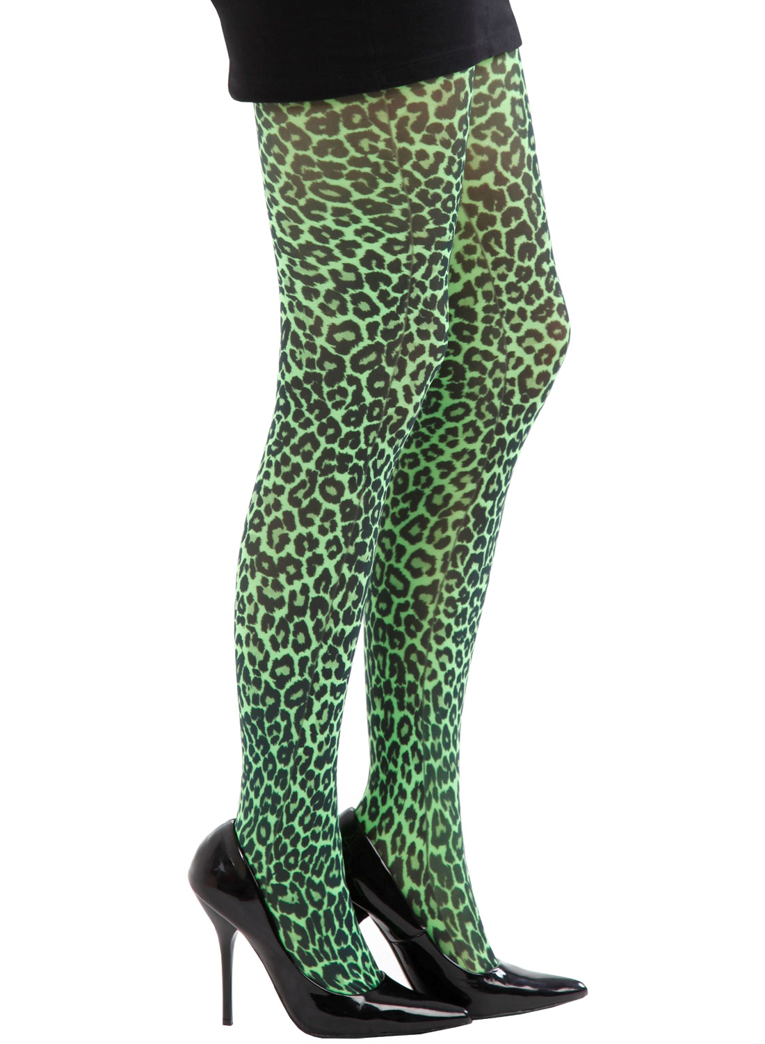 Leopard Printed Tights Flo Green