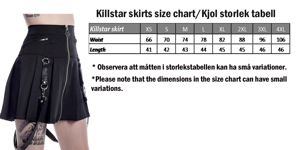 Skirt size chart
