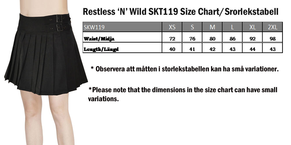 SKW119 size chart