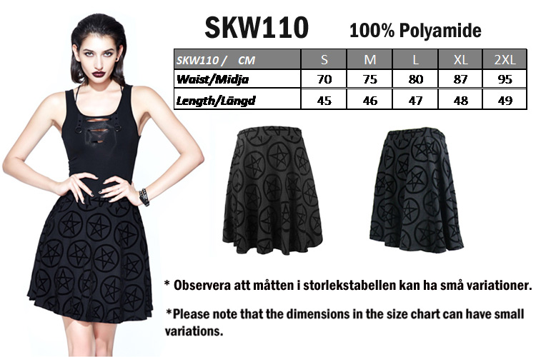 SKW010 size chart