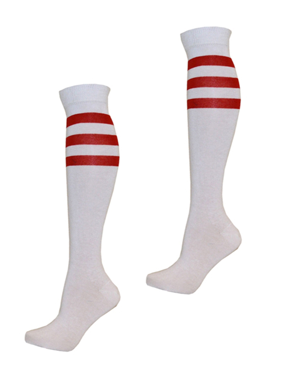KH Sport Socks White Red Stripes
