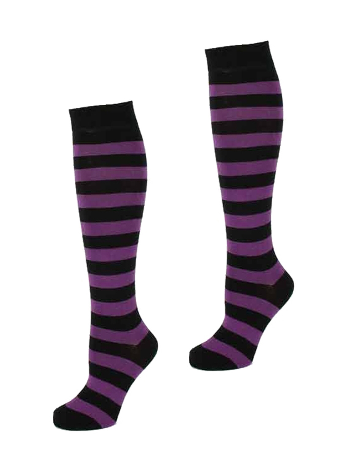 KH Socks Black Purple Stripes