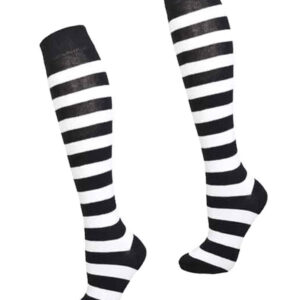 KH Socks Black White Stripes