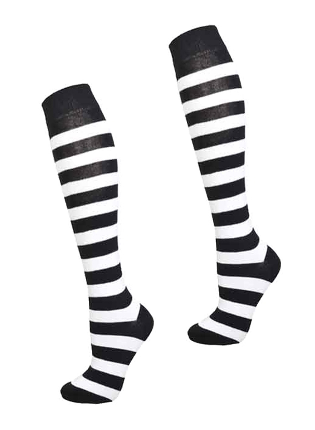 KH Socks Black White Stripes