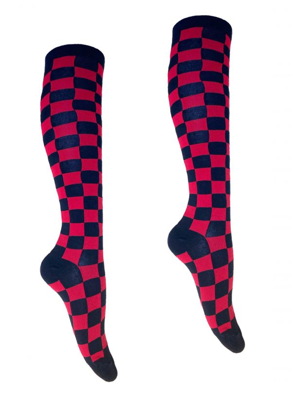 KH Checkered Socks Red