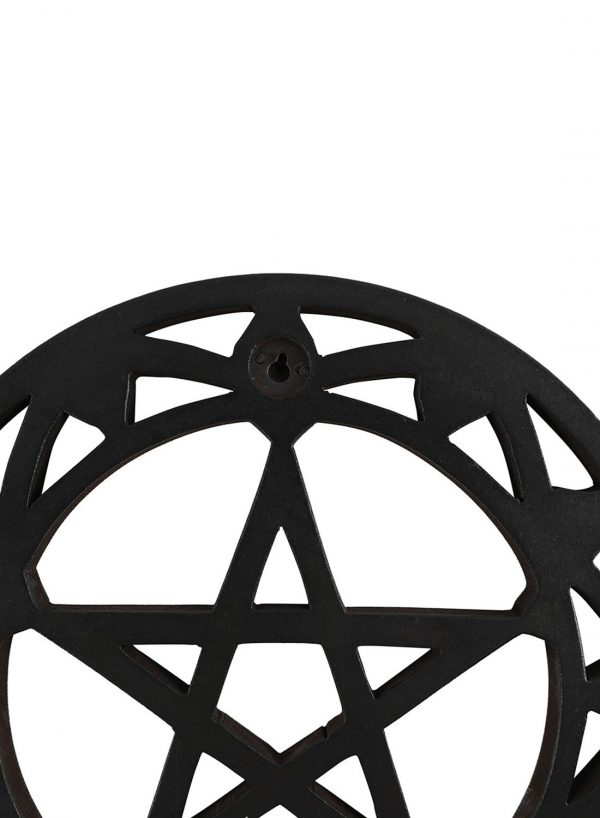 Black Wooden Pentagram Wall Art