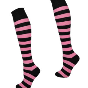 KH Socks Black Pink Stripes