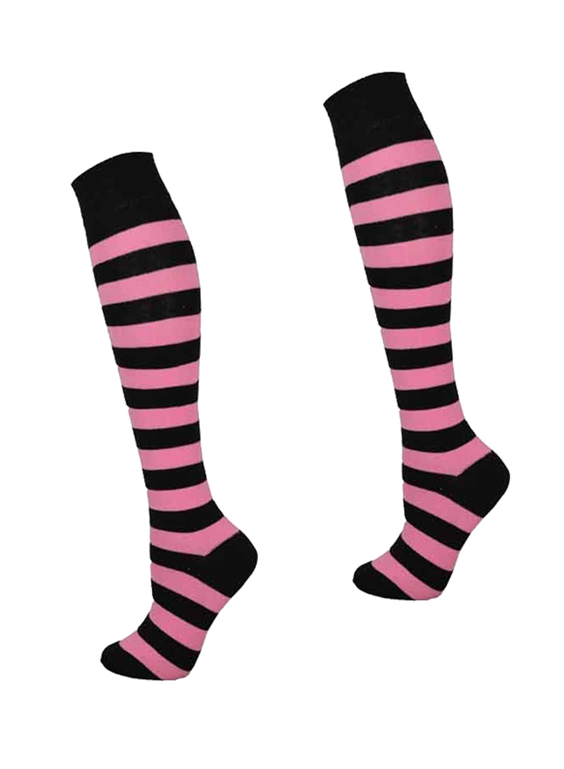 KH Socks Black Pink Stripes