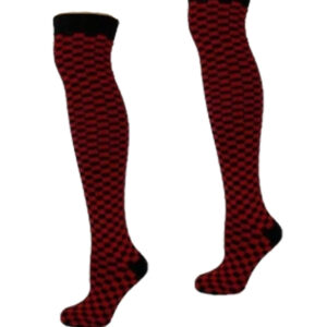 OK Small checkered Socks Black/Red
