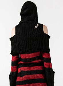 Killstar Freddy Hoodded Knit Sweater