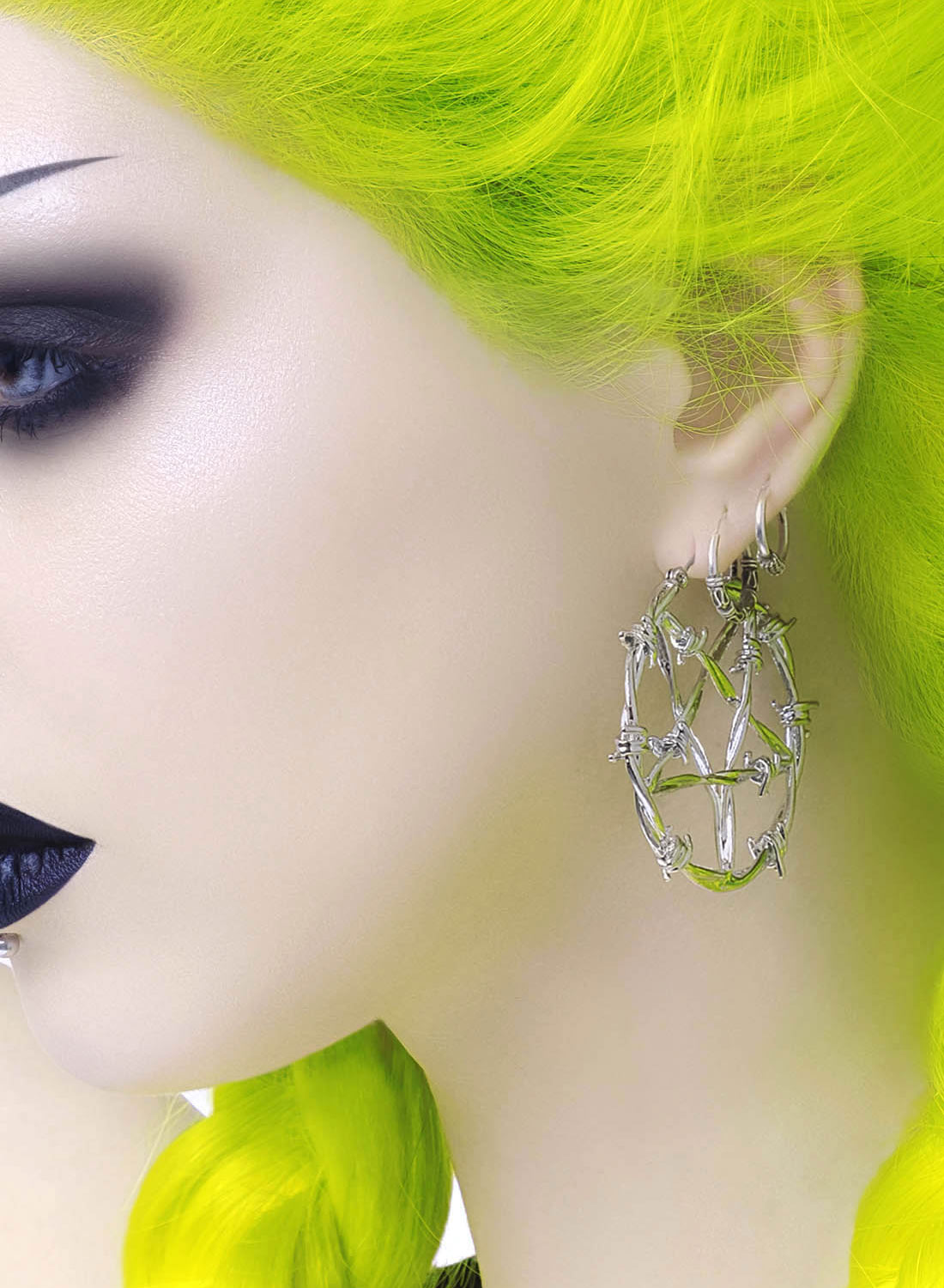 Killstar Small Life's A Witch Earrings Silver