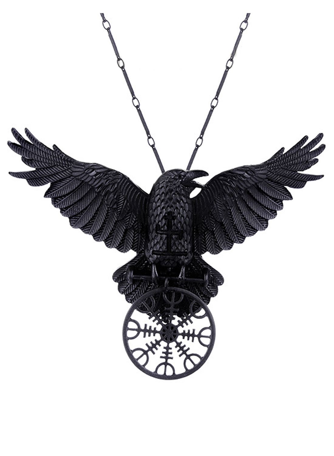 Restyle Helm of Awe Raven Necklace