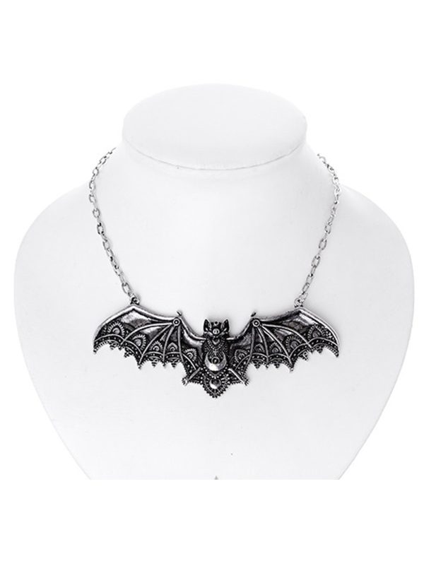 Restyle Lace Bat Necklace