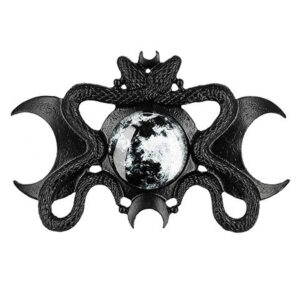 Snakes Black Moon Hairclip