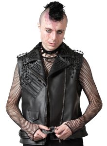 Doom Faux Leather Vest
