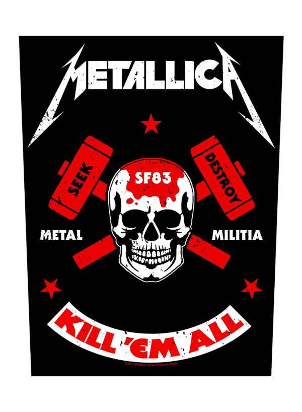 Metallica Metal Militia Back Patch