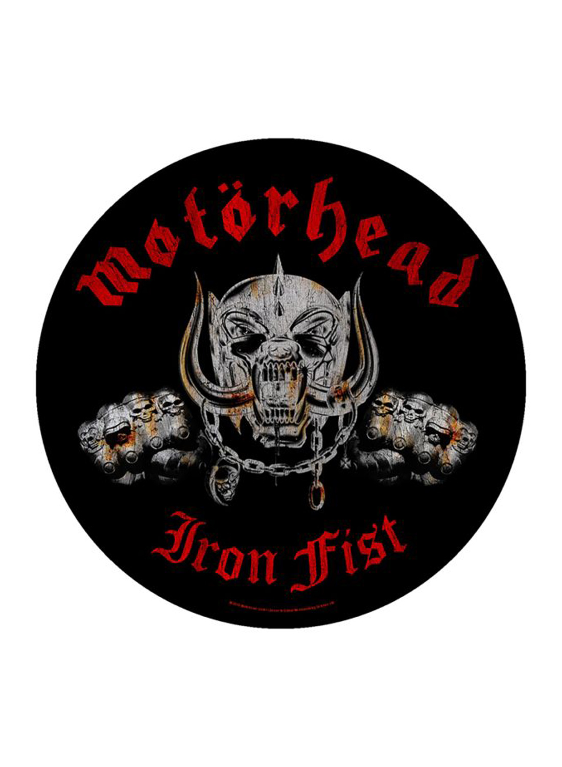 Motörhead Iron Fist 2010 Back Patch