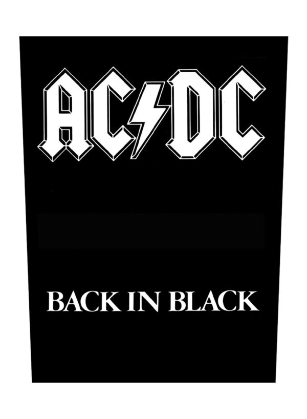 AC/DC Back in Black Back Patch
