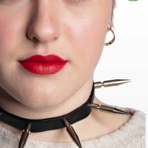 1 Row Extra Long Spike Vegan Choker