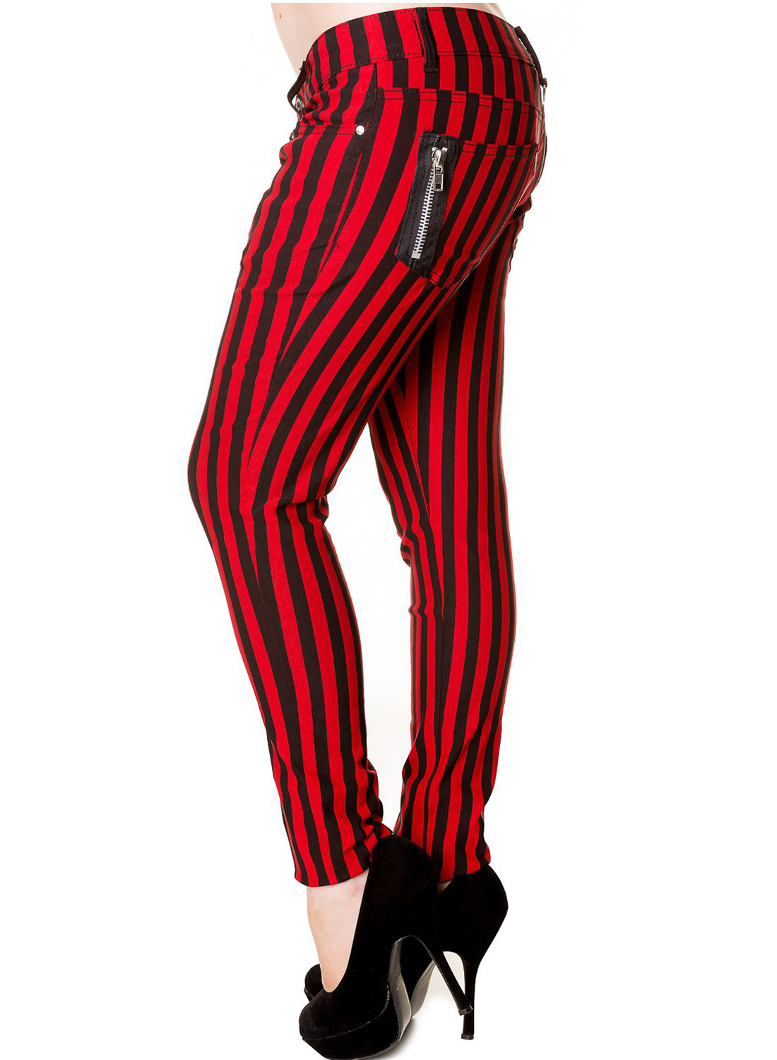 Black Red Sriped Trousers