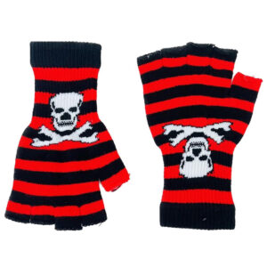 Red Skull Fingerless Gloves