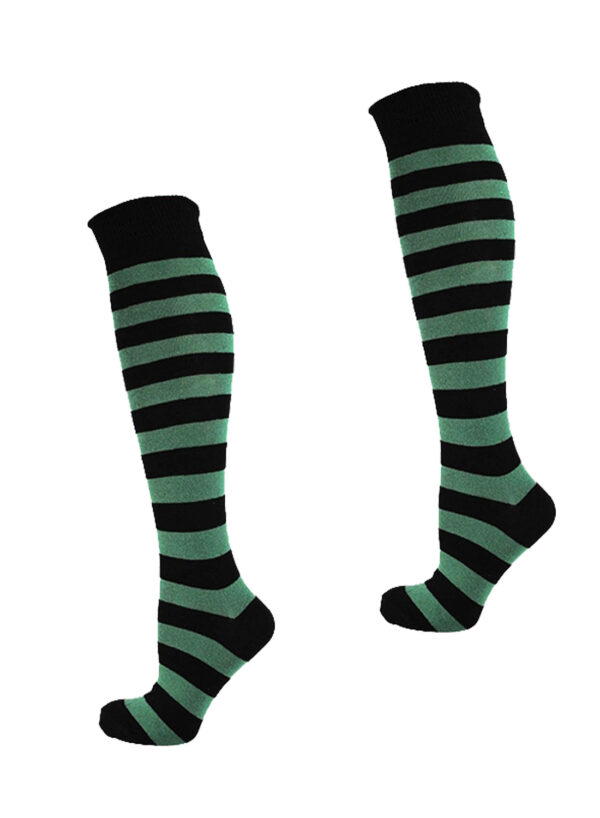 KH Socks Black Green Stripes
