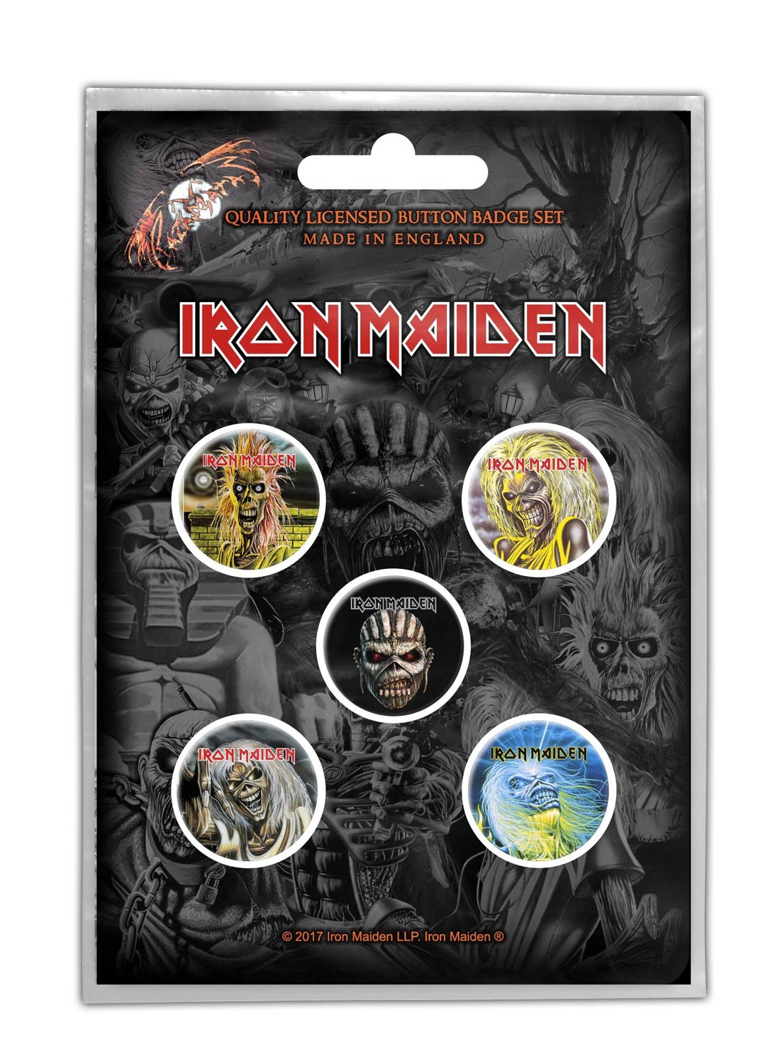 Iron Maiden Face Eddie Badge Pack