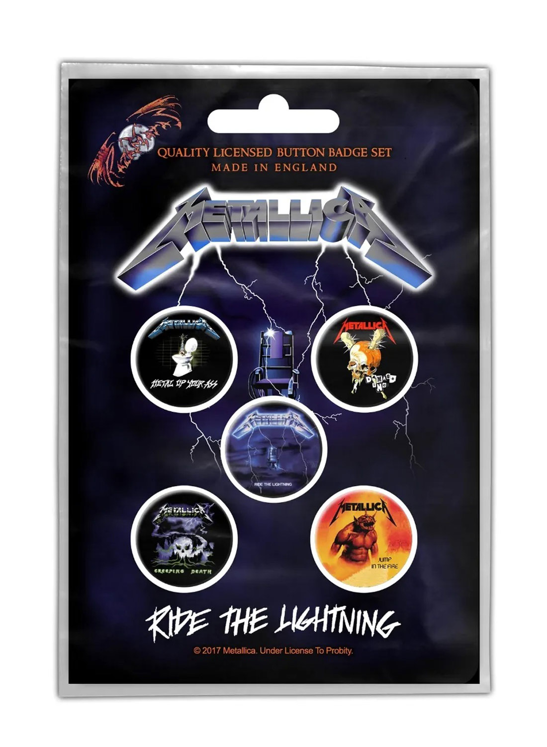 Metallica Ride the Lightning Badge Pack