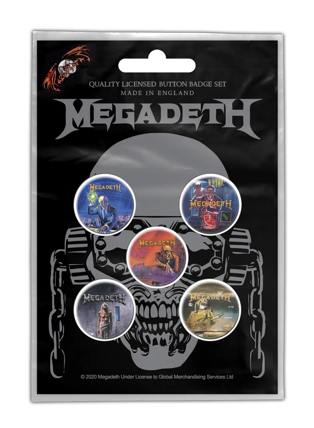 Megadeth Vic Rattlehead Badge Pack