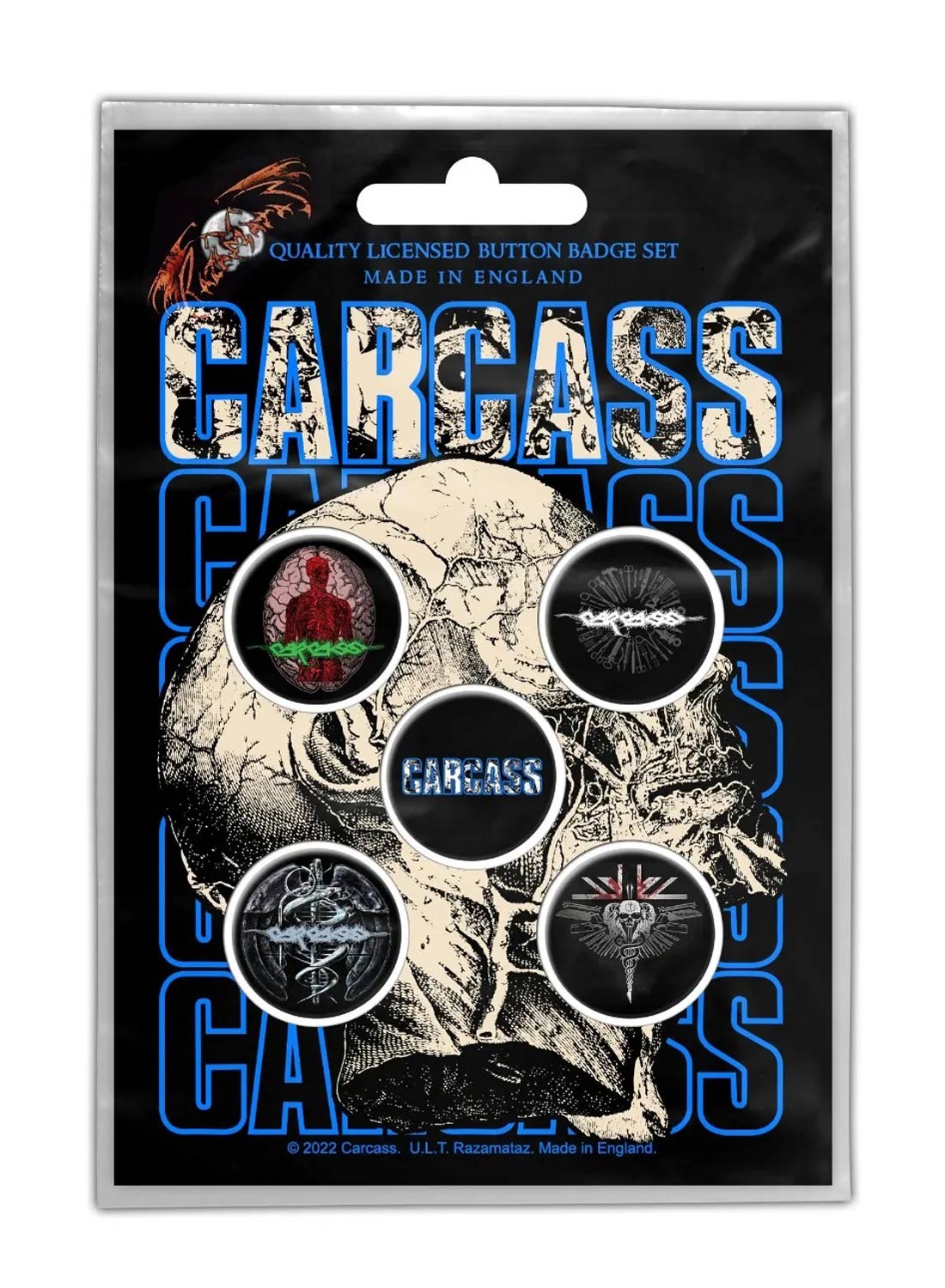Carcass Necro Head Badge Pack